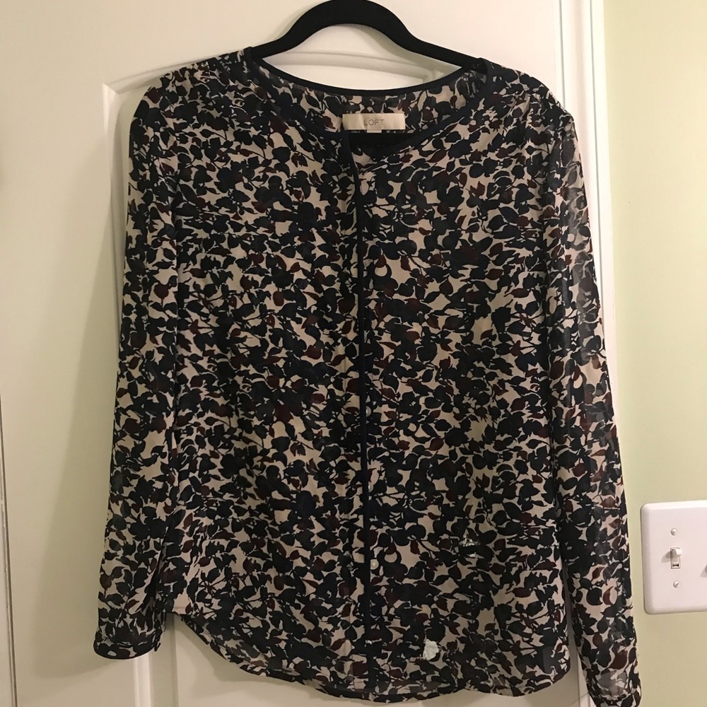 Button Down Sheer Blouse - image 1